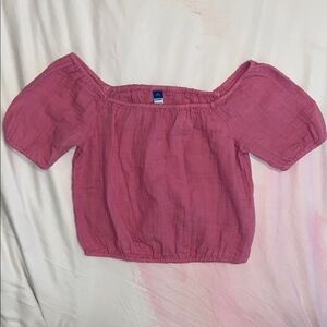 Pink Off-Shoulder Top by Old Navy New